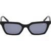 Abercrombie & Fitch 52mm Cat Eye Sunglasses In Blue
