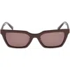 Abercrombie & Fitch 52mm Cat Eye Sunglasses In Brown