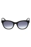 Abercrombie & Fitch 52mm Gradient Cat Eye Sunglasses In Black