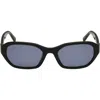 Abercrombie & Fitch 52mm Oval Sunglasses In Black