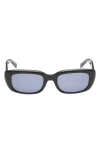 Abercrombie & Fitch 52mm Rectangular Sunglasses In Black