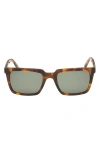 Abercrombie & Fitch 52mm Rectangular Sunglasses In Brown