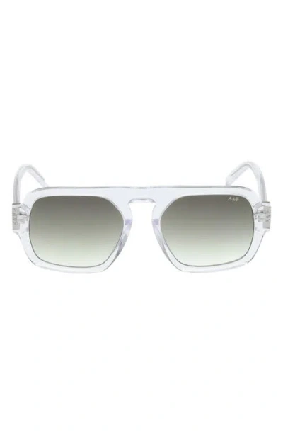 Abercrombie & Fitch 53mm Gradient Navigator Sunglasses In Neutral