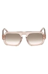 Abercrombie & Fitch 53mm Navigator Sunglasses In Brown