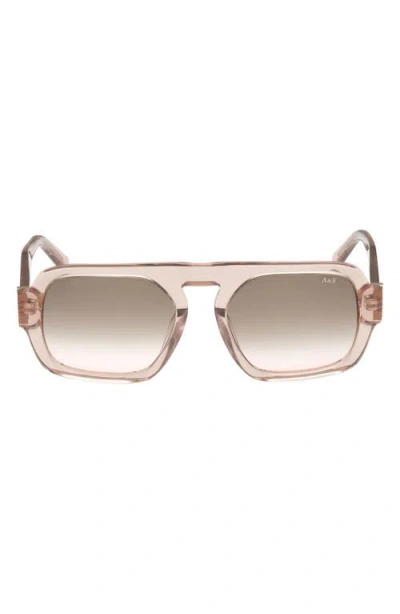 Abercrombie & Fitch 53mm Navigator Sunglasses In Brown