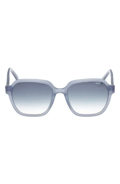 Abercrombie & Fitch 54mm Gradient Geometric Sunglasses In Blue