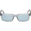 Abercrombie & Fitch 54mm Rectangular Sunglasses In Gray