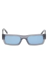 Abercrombie & Fitch 54mm Rectangular Sunglasses In Blue