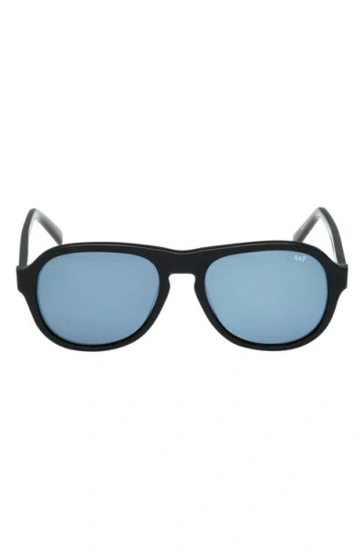 Abercrombie & Fitch 55mm Oval Sunglasses In Black