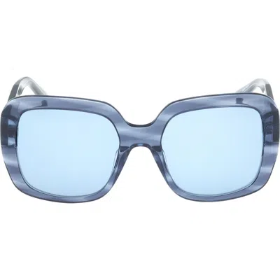 Abercrombie & Fitch 55mm Square Sunglasses In Blue