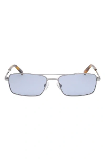 Abercrombie & Fitch 57mm Square Sunglasses In Blue