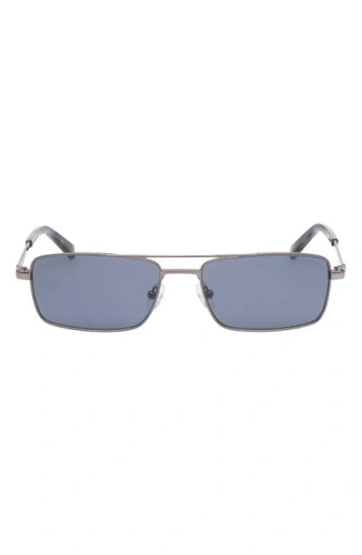 Abercrombie & Fitch 57mm Square Sunglasses In Blue