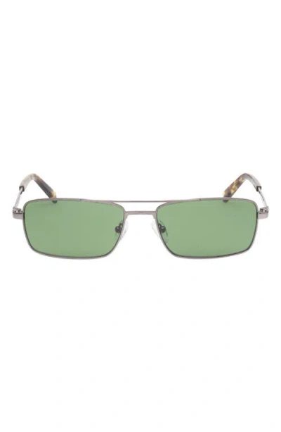 Abercrombie & Fitch 57mm Square Sunglasses In Green