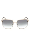 Abercrombie & Fitch 58mm Square Sunglasses In Gray
