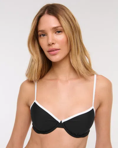 Abercrombie & Fitch 90s Clean Underwire Bikini Top In Black