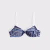 Abercrombie & Fitch 90s Clean Underwire Bikini Top In Blue