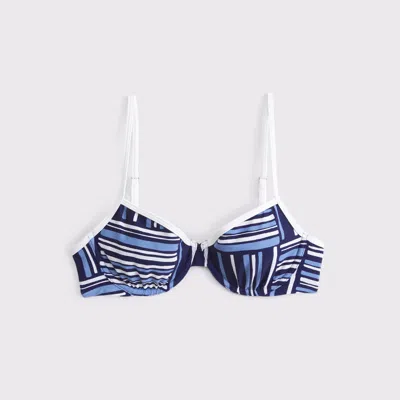 Abercrombie & Fitch 90s Clean Underwire Bikini Top In Blue