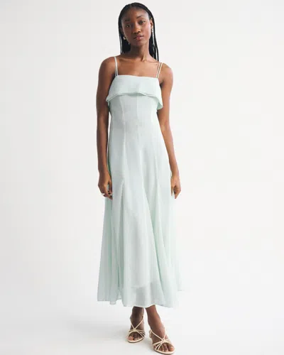 Abercrombie & Fitch A&f Bra-free 2-in-1 Convertible Maxi Dress In Green