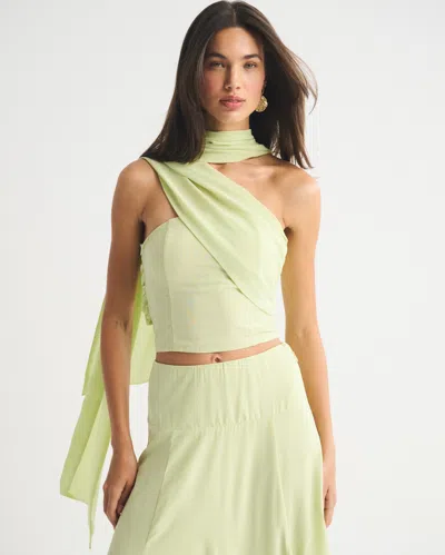 Abercrombie & Fitch A&f Bra-free 4-in-1 Convertible Scarf Set Top In Green