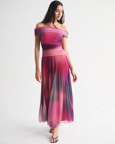 Abercrombie & Fitch A&f Bra-free Giselle Drop-waist Maxi Dress In Pink