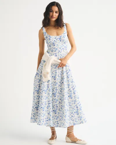Abercrombie & Fitch A&f Bra-free Dylan Midi Dress In Multi