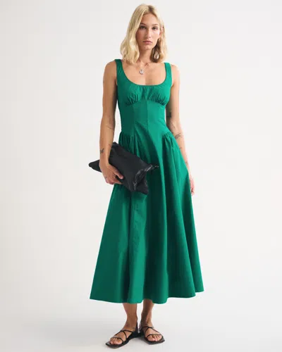 Abercrombie & Fitch A&f Bra-free Dylan Midi Dress In Green