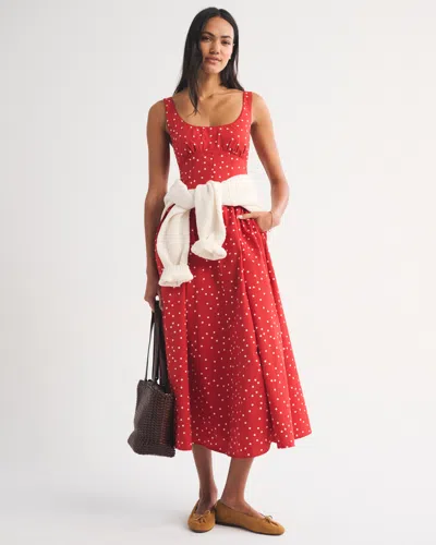 Abercrombie & Fitch A&f Bra-free Dylan Midi Dress In Multi