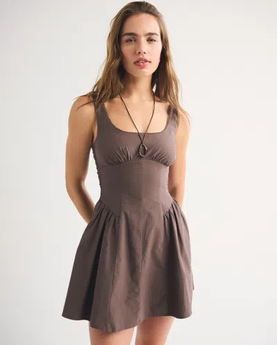 Abercrombie & Fitch A&f Bra-free Dylan Mini Dress In Brown