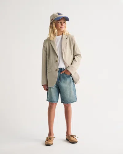Abercrombie & Fitch Kids' A&f Collins Suit Blazer In Brown