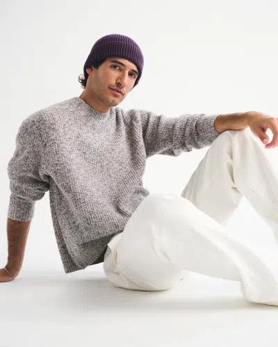 Abercrombie & Fitch A&f Essential Crew Sweater In Gray