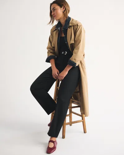 Abercrombie & Fitch A&f Forme Barrel Pant In Gold