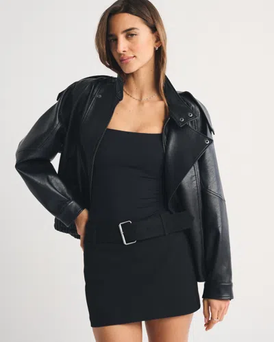 Abercrombie & Fitch A&f Forme Mid Rise Skort In Black