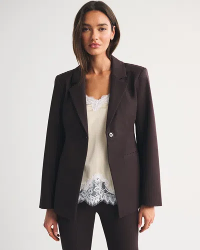 Abercrombie & Fitch A&f Forme Slim Blazer In Brown