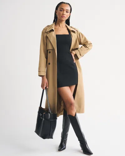 Abercrombie & Fitch A&f Forme Squareneck Mini Dress In Black