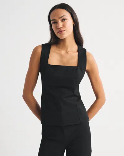 Abercrombie & Fitch A&f Forme Squareneck Top In Black