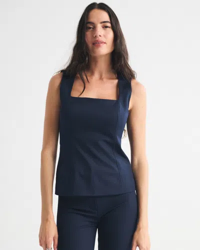 Abercrombie & Fitch A&f Forme Squareneck Top In Blue