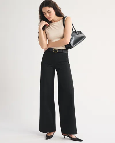 Abercrombie & Fitch A&f Forme Ultra Wide Leg Pant In Neutral