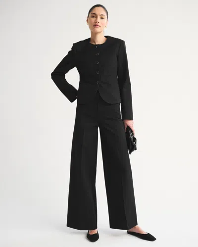 Abercrombie & Fitch A&f Forme Wide Leg Pant In Black