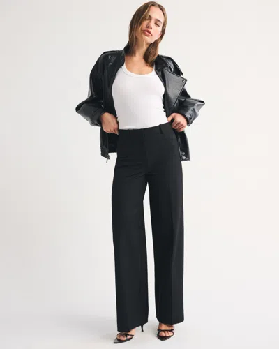 Abercrombie & Fitch A&f Forme Wide Leg Pant In Black