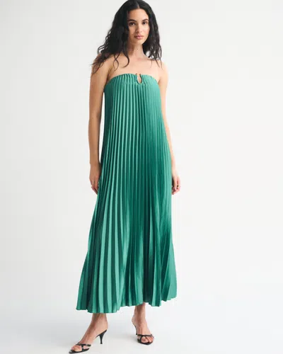 Abercrombie & Fitch Strapless Flowy Maxi Dress In Animal Print