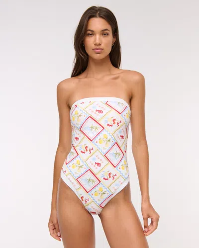 Abercrombie & Fitch A&f Marina One-piece Swimsuit In Neutral