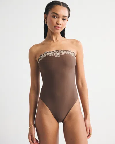 Abercrombie & Fitch A&f Marina One-piece Swimsuit In Brown