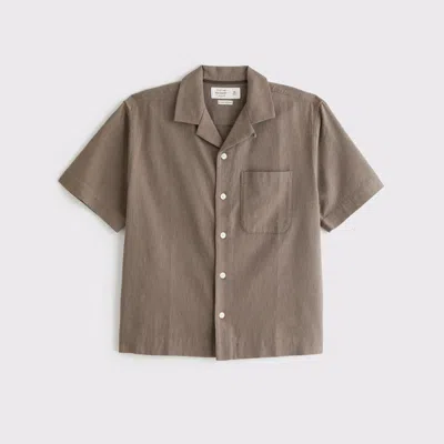 Abercrombie & Fitch A&f Resort Shirt In Brown
