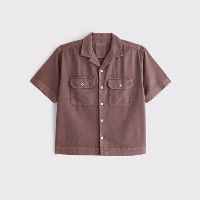 Abercrombie & Fitch A&f Resort Shirt In Burgundy