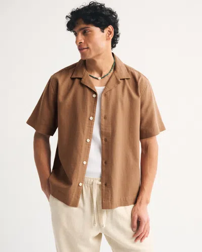 Abercrombie & Fitch A&f Resort Shirt In Brown