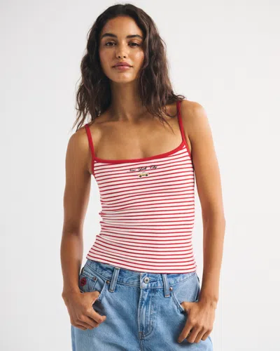 Abercrombie & Fitch Abbode Bra-free 90s Cami In Red Stripe