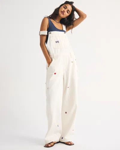 Abercrombie & Fitch Abbode Overalls In Cream