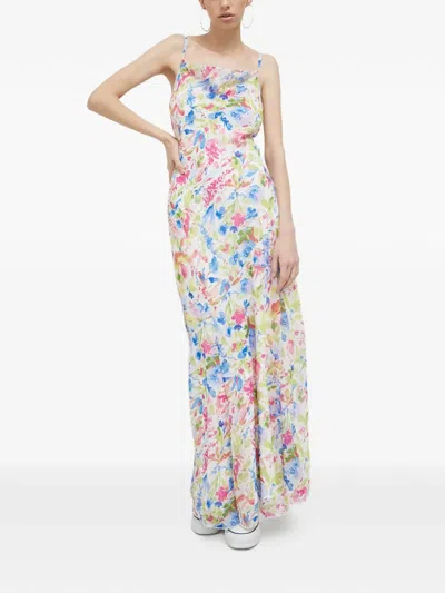 Abercrombie & Fitch Abstract-pattern Maxi Dress In White