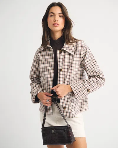 Abercrombie & Fitch A-line Short Trench Coat In Multi