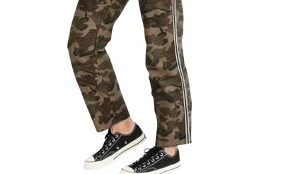 Abercrombie & Fitch Annie High Rise Camo Straight Ankle Pants In Green, Brown In Multi